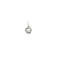 Cubic Zirconia Pear Bracelet Charm (Silver)