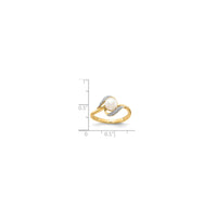 Diamond And Freshwater Cultured Pearl Ring (14K)