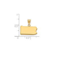 Plain Pennsylvania State Pendant (14K)