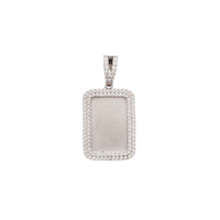 Rectangular Stoneset Frame Picture Pendant (Silver)