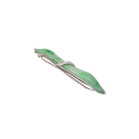 Diamond Jade Hair Clipper Pin (14K)