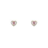 Heart Stud Earrings (14K)