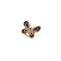 Cubic Zirconia Butterfly Ring (14K)