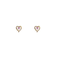Heart with Love Stud Earrings (14K)