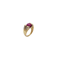 Red Star Sapphire Diamond Ring (14K)
