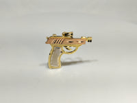 Mfuti Pendant Tricolor 14K Semi Handgun - Popular Jewelry