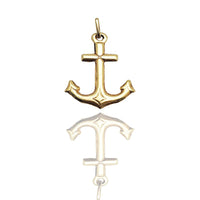 Yellow Gold Anchor Pendant (14K)