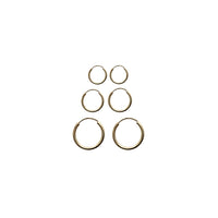 Plain Mini Hoop Earrings (14K)