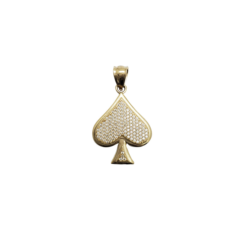 Iced-Out Spades Pendant (14K)