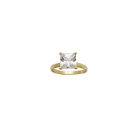 Princess Cut CZ Engagement Ring (14K)