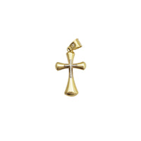 Tapered Two-Tone Core Cross Pendant (14K)
