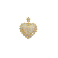 Loket Jantung Ice-Out Puffy Heart (14K)