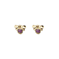 Cubic Zirconia Butterfly Earrings (14K)