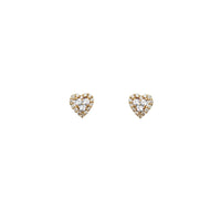 Iced-Out Heart Shape Stud Earrings (14K)