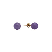 Purple Jade Stud Earring (14K)