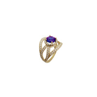 Cocktail Purple Stone Ring (14K)