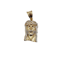 Iced-Out Jesus Head Pendant (14K)