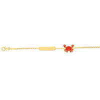 Enamel Crab ID Bracelet (14K).
