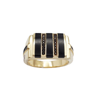 Black Onyx Rectangle Signet Ring (14K)