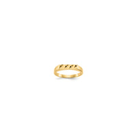 Baby-Sized Diamond Cut Rectangle Signet Ring (14K)