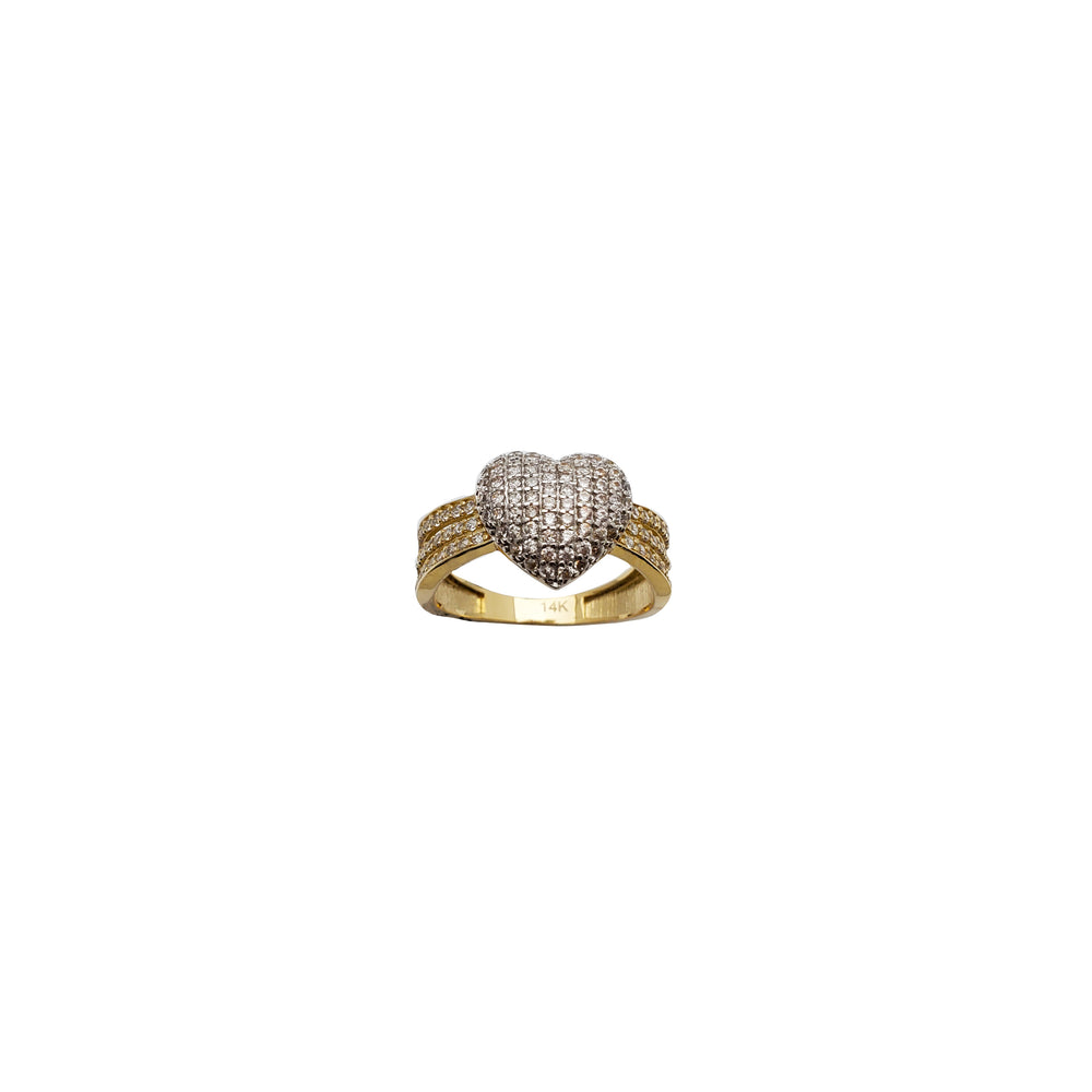 Iced-Out Heart Ring (14K)