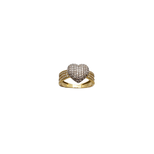 Iced-Out Heart Ring (14K)