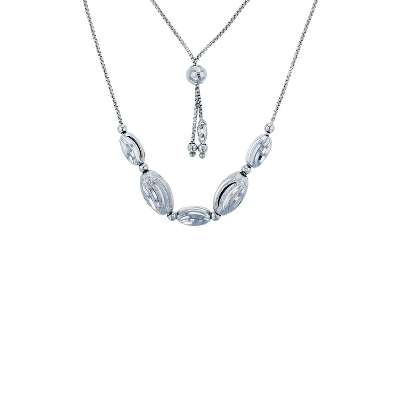 Rice Bead Necklace (Silver)
