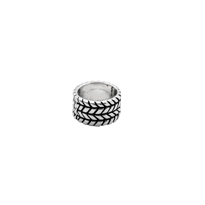 Antique Finish Band's Ring (Silver)