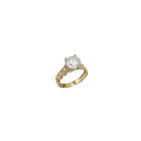 Pebble Ridge Accent zaručnički prsten od cirkonija s dragim kamenom (10K)