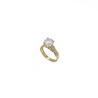 Figure-Eight Accent Zirconia Engagement Ring (10K)