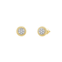 Rope Diamond Stud Earrings (14K)