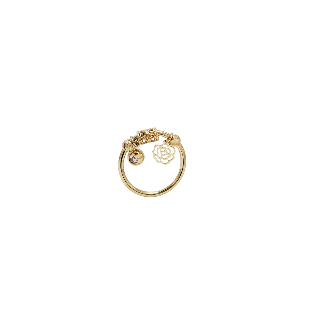 Dangling Charms Ring (14K)