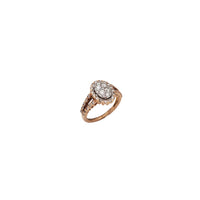 Rose Gold Oval Diamond Engagement Ring (14K)