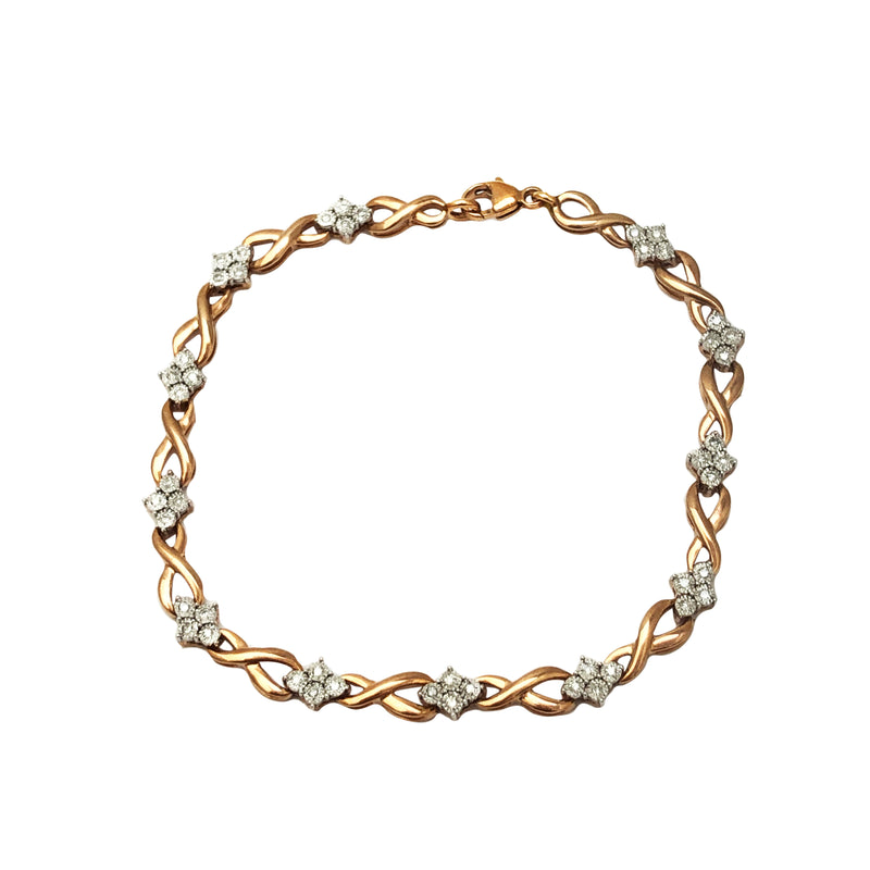 Infinity Diamond Rose Gold Bracelet (10K)