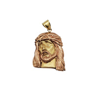 Rose Hair Jesus Head Pendant (14K)