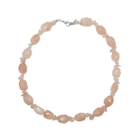 Rose Quartz Shards & Pebbles Fancy Necklace
