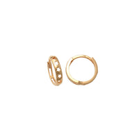 Open-Back Silhouette Star Huggie Earrings (14K)