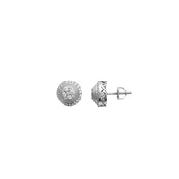 Round Shape Stud Earrings (Silver)