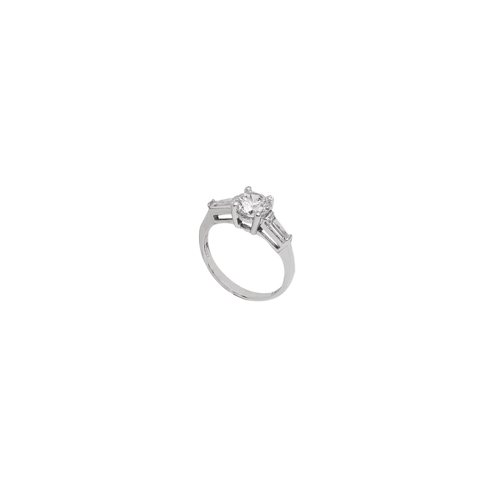 Round Setting Engagement Ring (Silver)