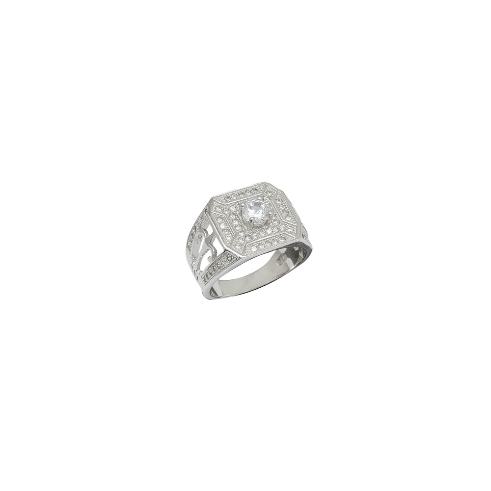 Square Cubic Zirconia Ring (Silver)