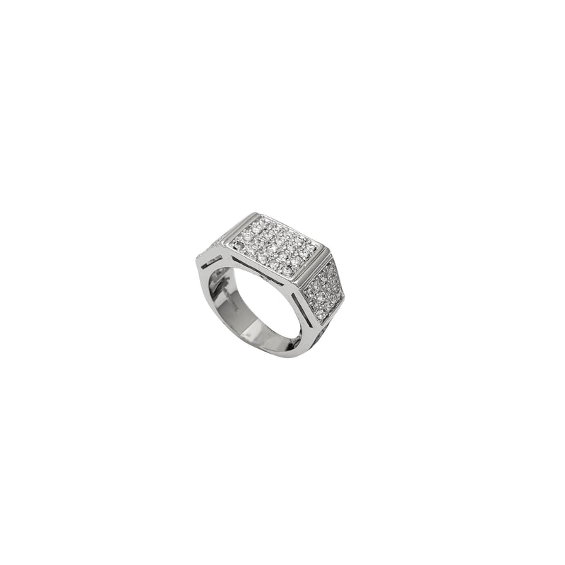 Square Shape CZ Ring (Silver)