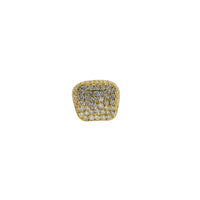 Iced-Out Square Diamond Ring (14K)