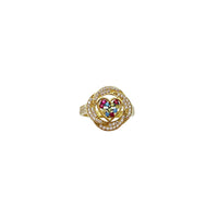 Rainbow Heart Ring (14K)