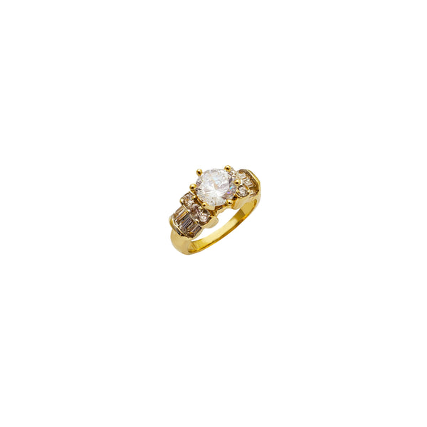 Cubic Zirconia Engagement Ring (14K)