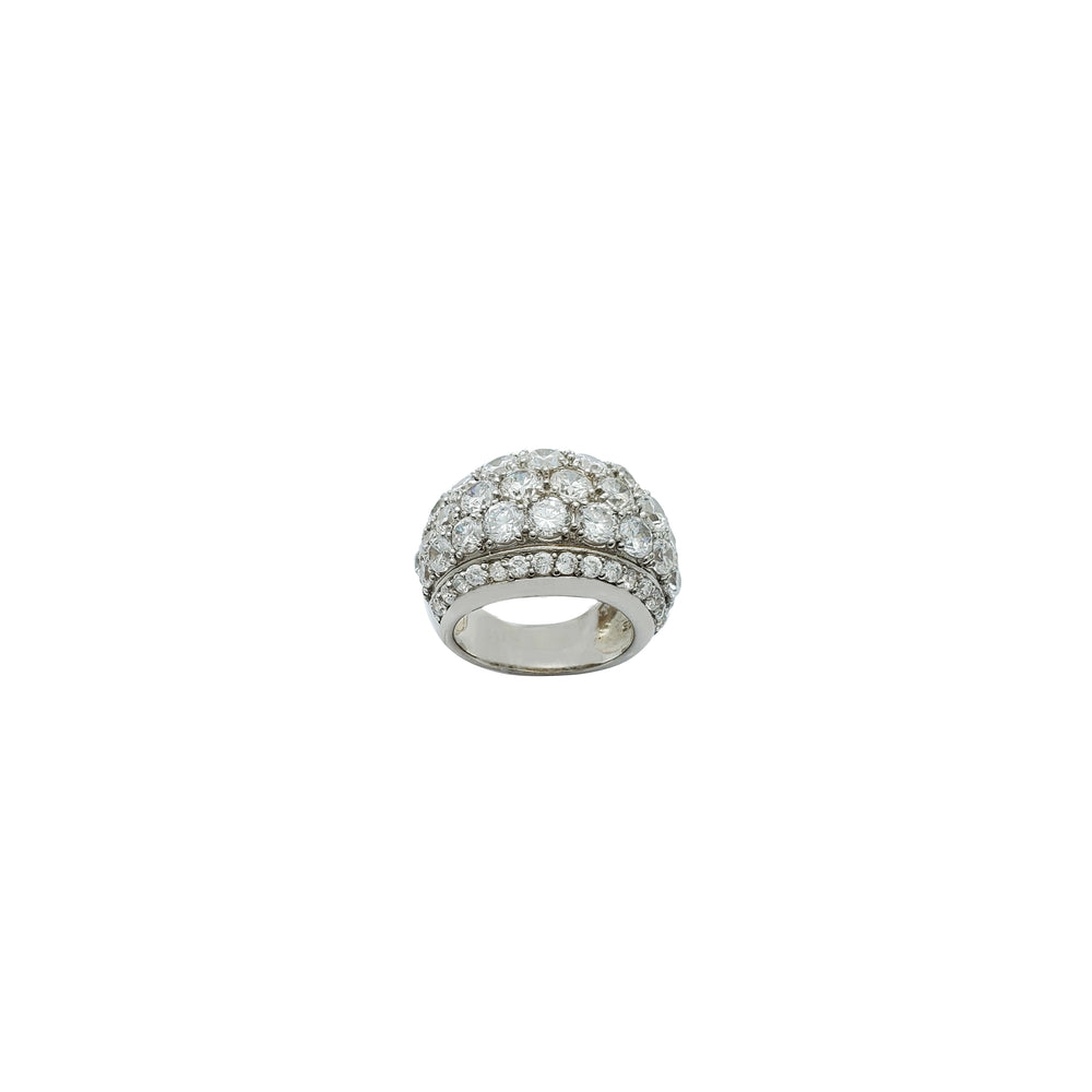 Pave Concave Fash Pave Ring (Silver)