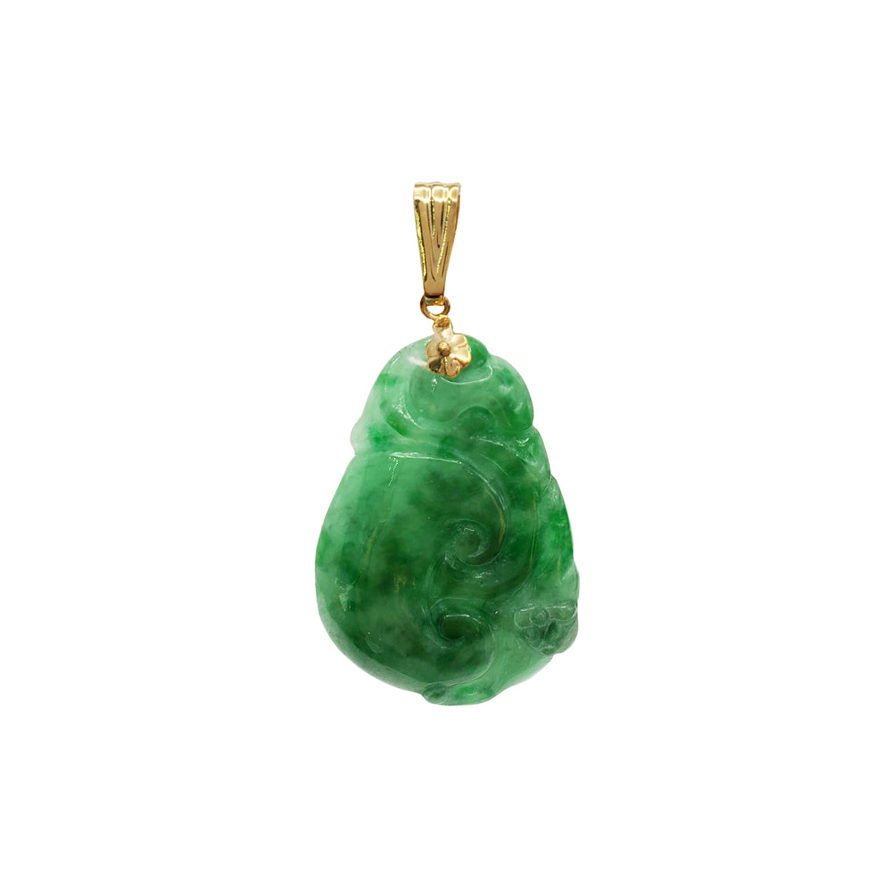 【如意】Jade Ruyi Pendant (14K)
