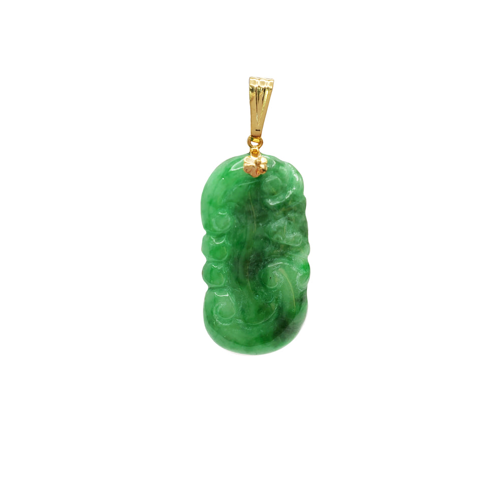 【如意】Jade Ruyi Pendant (14K)