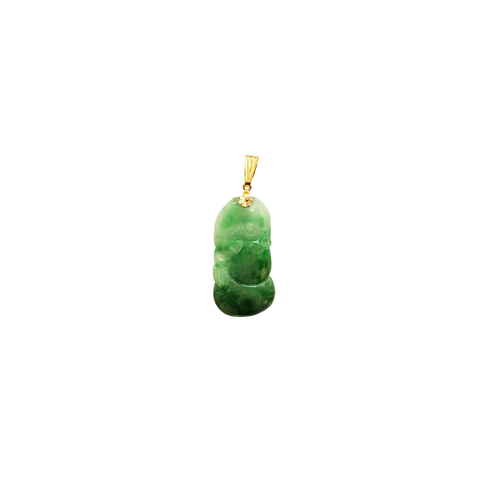 【如意】Jade Ruyi Pendant (14K)