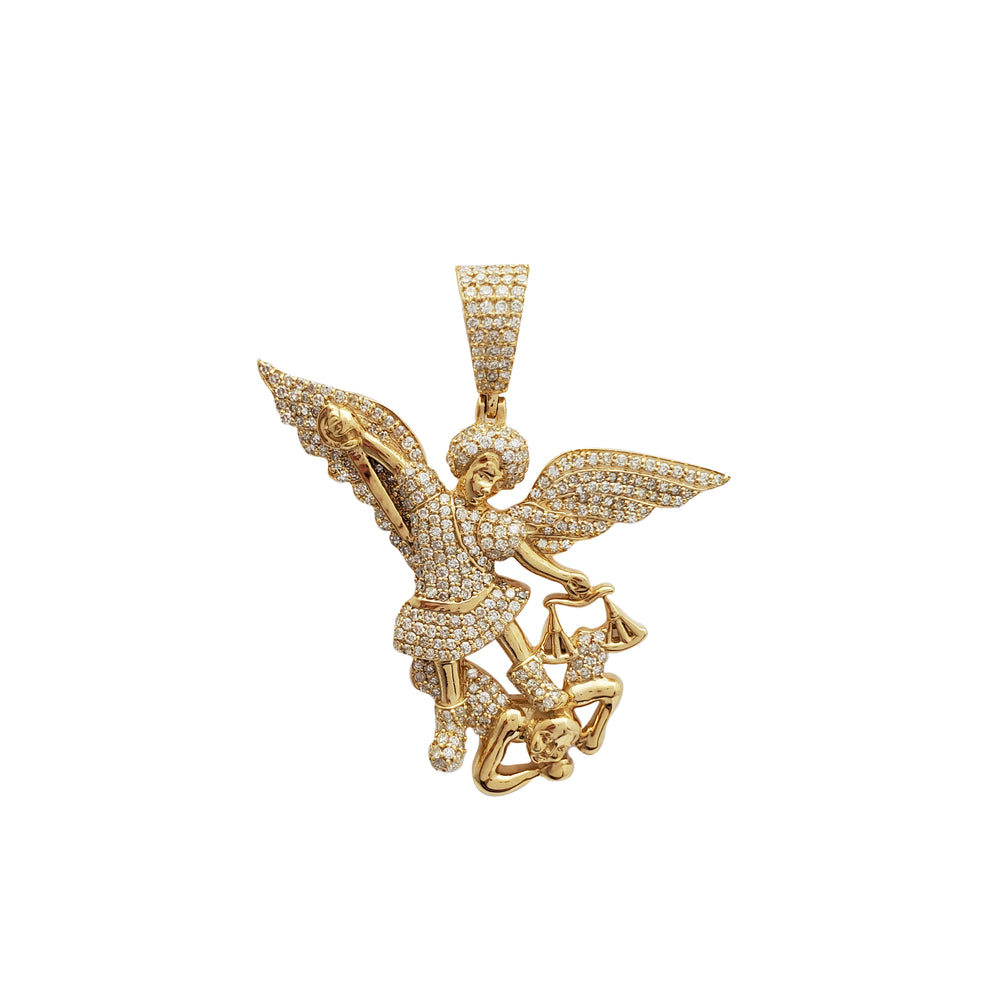 Diamond Saint Michael Pendant (10K)
