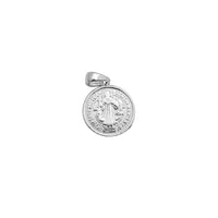 Saint Benedict Emblem Medallion Pendant (Silver)
